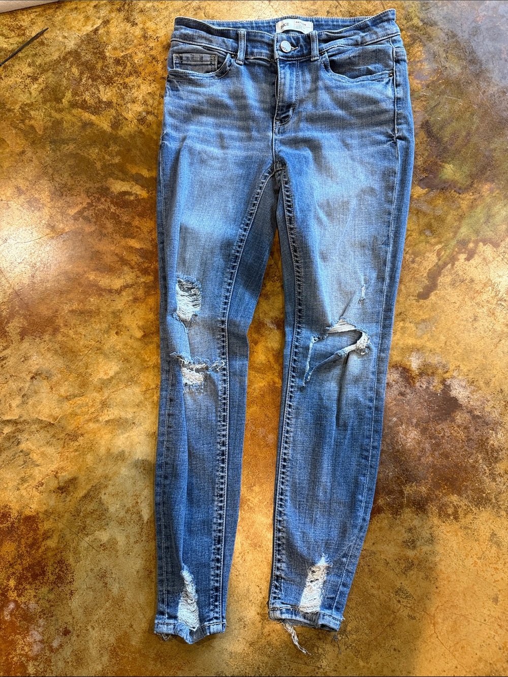 Women’s BKE Distressed Skinny Jeans - Blue